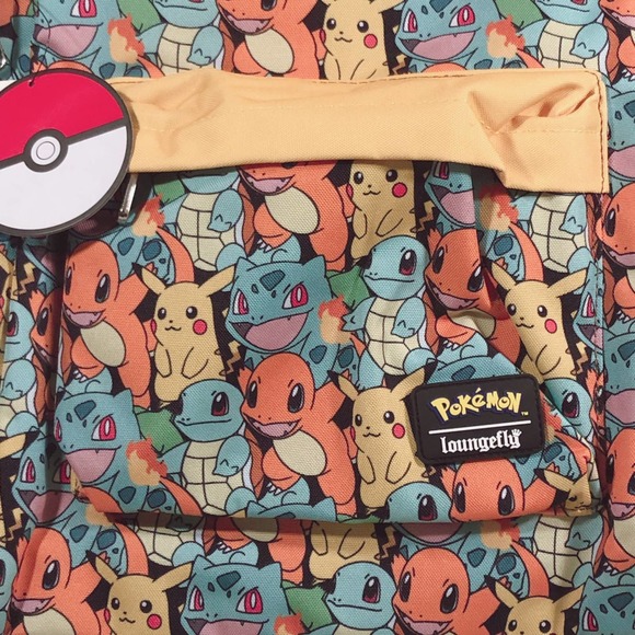 NWT Loungefly Pokémon Pikachu, Squirtle, Bulbasaur, Charmander Starter Backpack main image 11